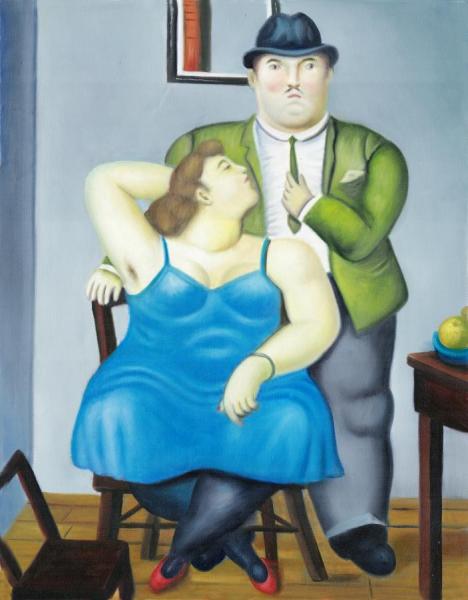 A Couple by Fernando Botero