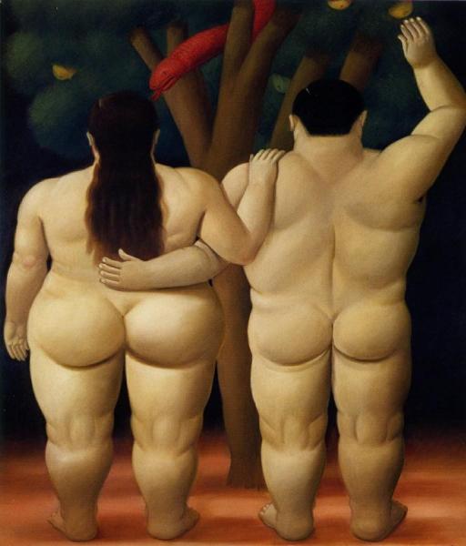 Adam And Eve by Fernando Botero Oil Painting Reproductions