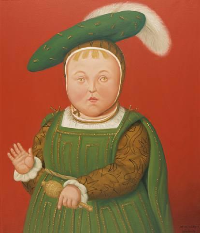 After Holbein by Fernando Botero