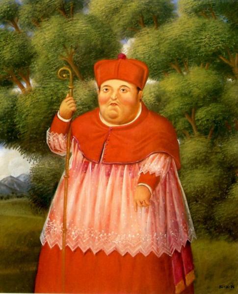 Bishop In The Woods by Fernando Botero