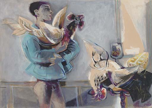 Boy With A Cock by Fernando Botero