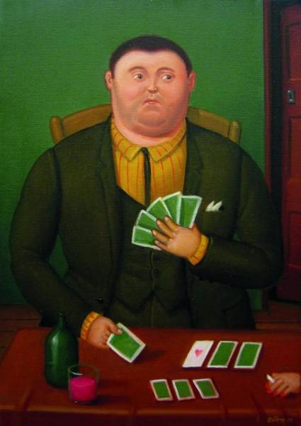 Card Player by Fernando Botero