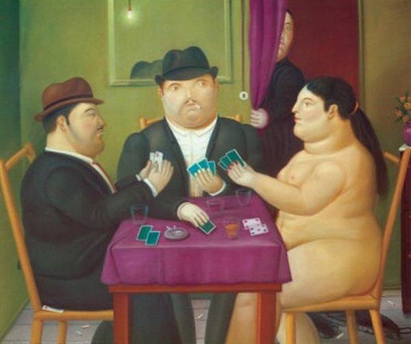 Card Players by Fernando Botero