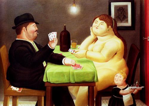 Card Players by Fernando Botero