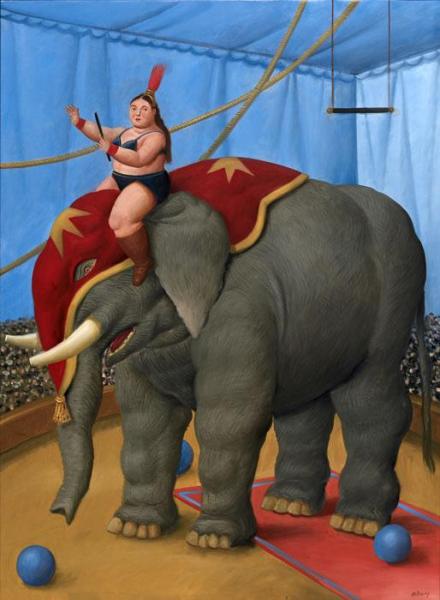 Circus Elephant by Fernando Botero