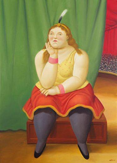 Circus Girl Seated by Fernando Botero