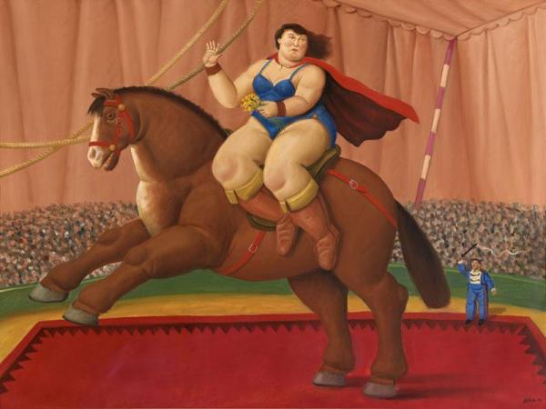 Circus Woman On A Horse by Fernando Botero
