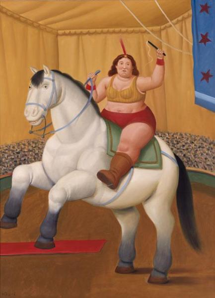 Circus Woman On A Horse by Fernando Botero Oil Painting Reproductions