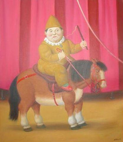 Clown On A Horse by Fernando Botero