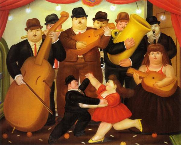 Dance In Colombia,1980 by Fernando Botero