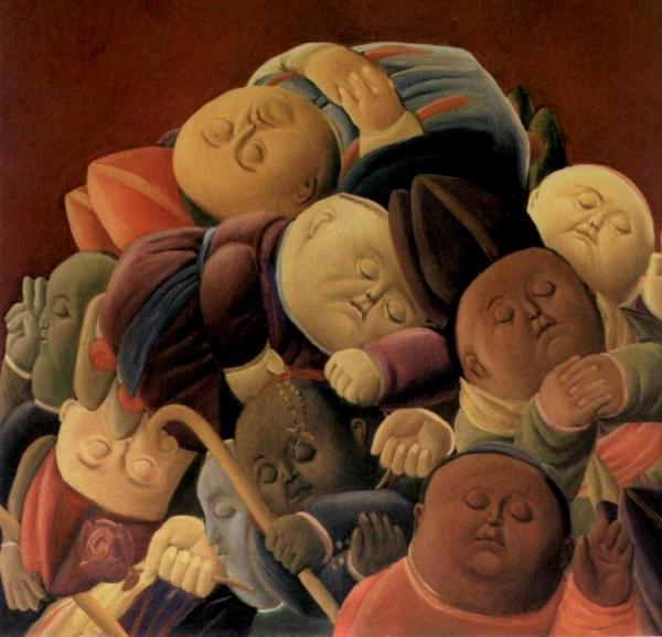 Dead Bishops by Fernando Botero