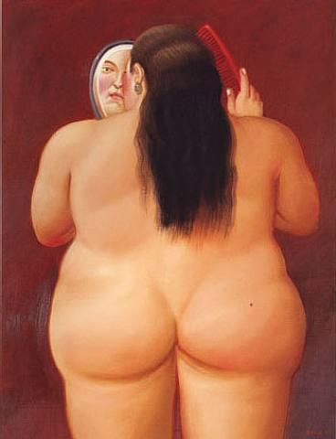 Donna Allo Specchio by Fernando Botero
