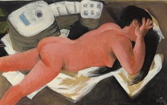 En Blanco Rosa Y Negro by Fernando Botero