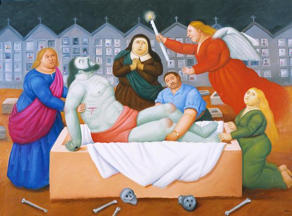 Entombment Of Christ, Entierro De Cristo by Fernando Botero Oil Painting Reproductions