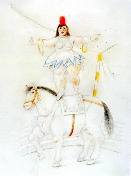 Equilibrist On A Horse by Fernando Botero