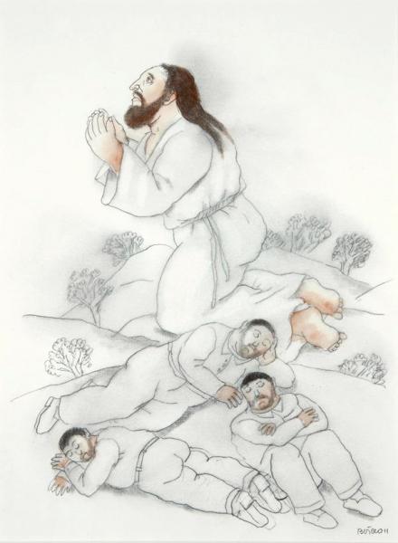 Esus In The Garden Of Olives / Jesus En El Huerto De Los Olivos by Fernando Botero