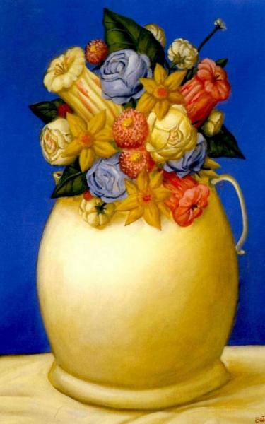 Flowers by Fernando Botero
