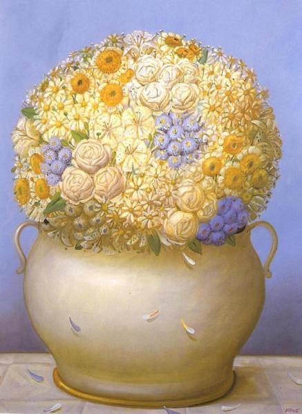 Flowers by Fernando Botero