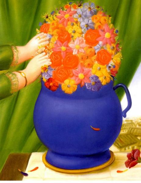 Flowers by Fernando Botero