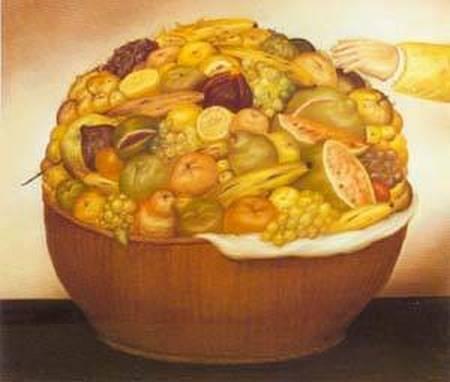 Fruit Basket by Fernando Botero