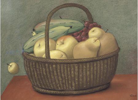 Fruit Basket by Fernando Botero