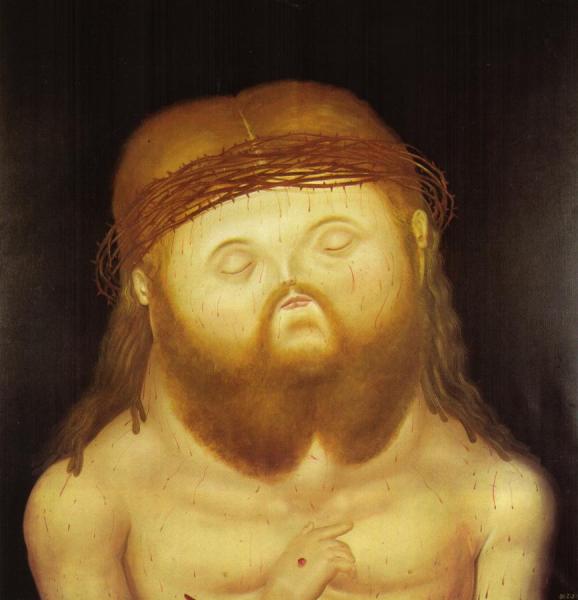 Head Of Christ,1976 by Fernando Botero