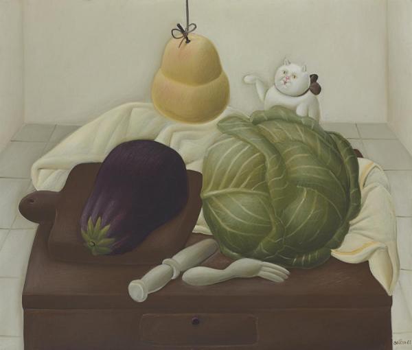 Homage To Sánchez Cotán by Fernando Botero