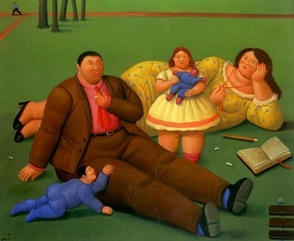 In The Park by Fernando Botero