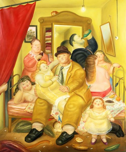 La Casa De Las Gemelas Arias by Fernando Botero