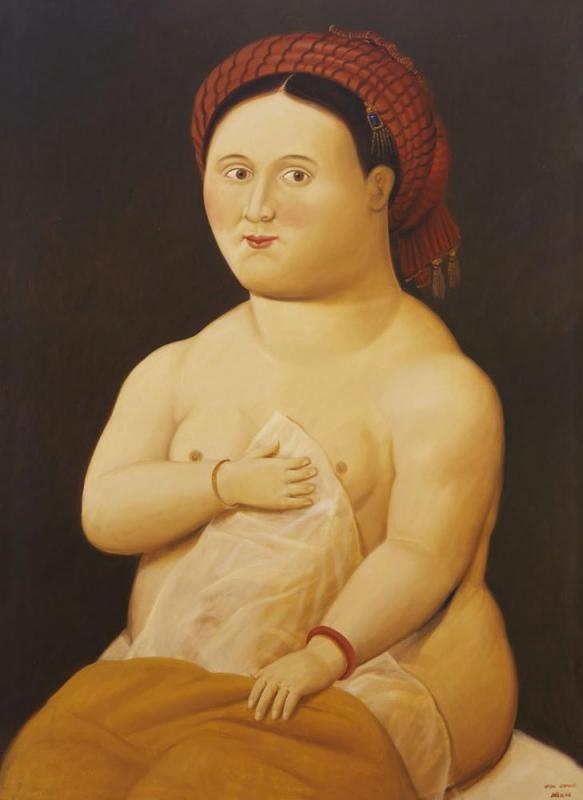 La Fornarina, After Rafael by Fernando Botero