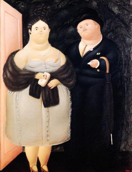 La Visita by Fernando Botero Oil Painting Reproductions