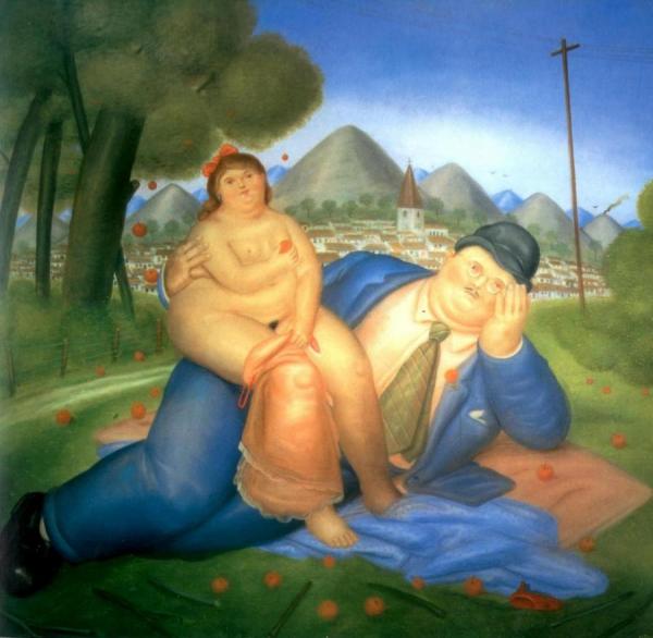 Loving Couple by Fernando Botero
