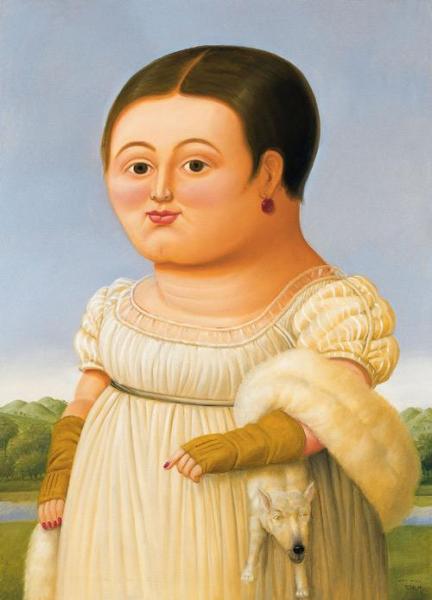 Mademoiselle Riviere, After Ingres by Fernando Botero