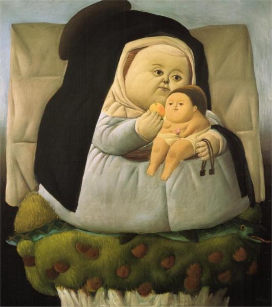 Madonna And Child by Fernando Botero