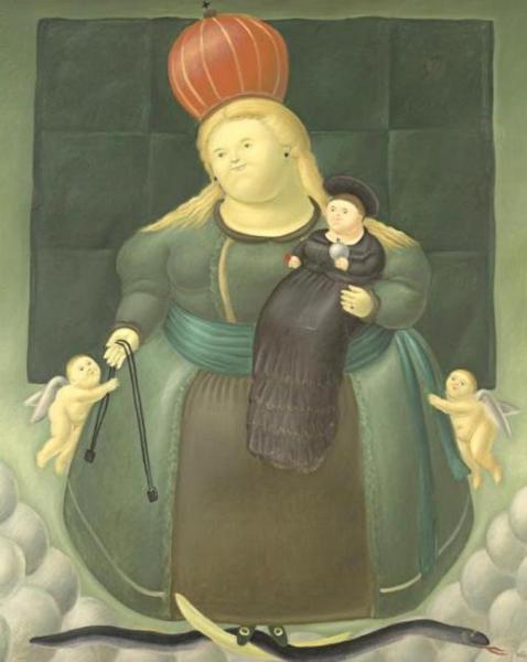 Madonna And Child by Fernando Botero