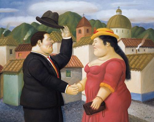 Man And Woman by Fernando Botero