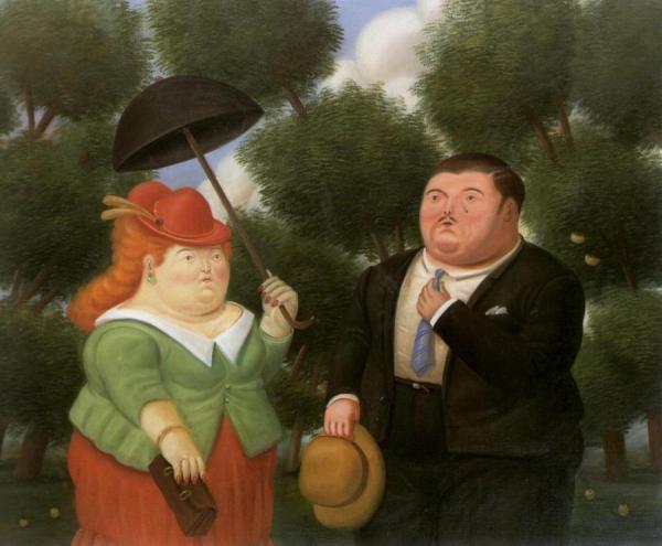 Man And Woman by Fernando Botero