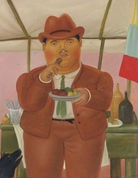 Man Eating by Fernando Botero