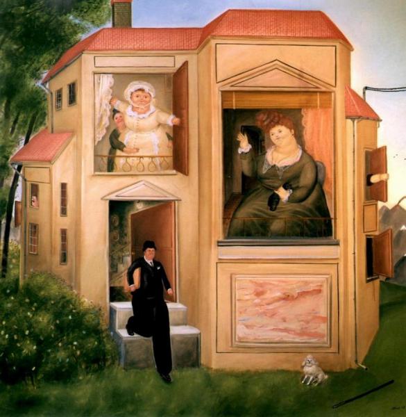 Man Going To Work by Fernando Botero