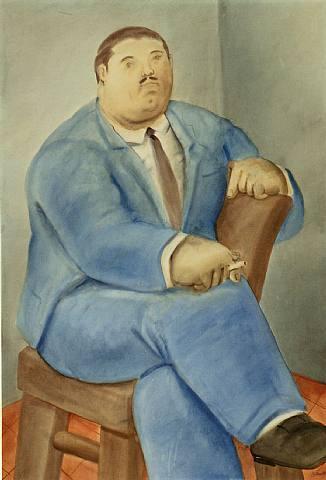 Man Seated by Fernando Botero