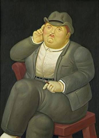 Man Seated by Fernando Botero
