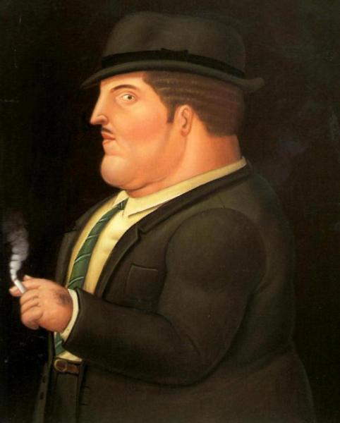 Man Smoking by Fernando Botero