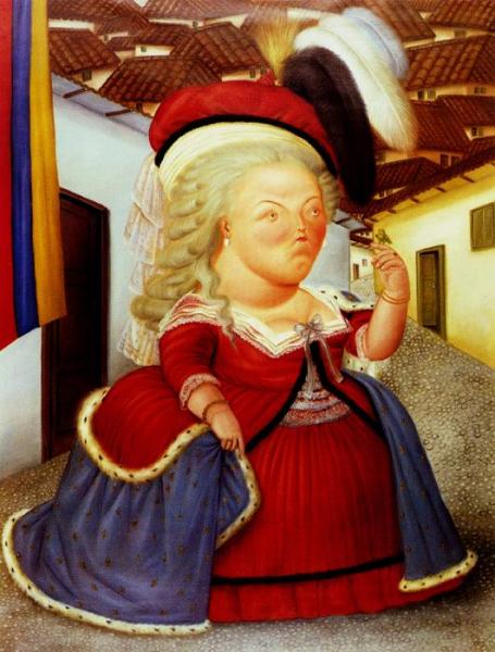 Marie Antoinette On A Visit To Colombia by Fernando Botero