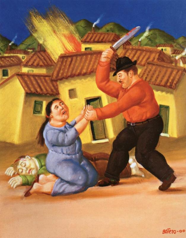 Massacre In Colombia by Fernando Botero