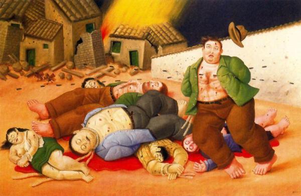 Massacre In Colombia by Fernando Botero Oil Painting Reproductions