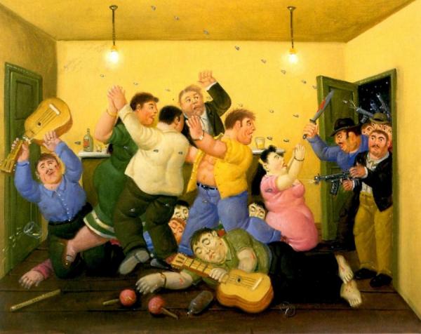 Massacre On The Best Corner by Fernando Botero
