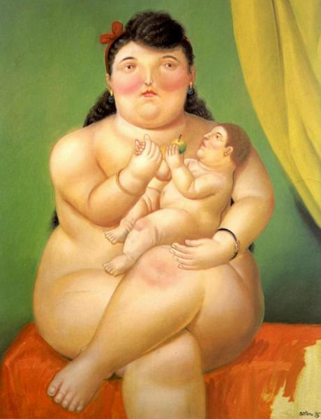 Mother And Child by Fernando Botero