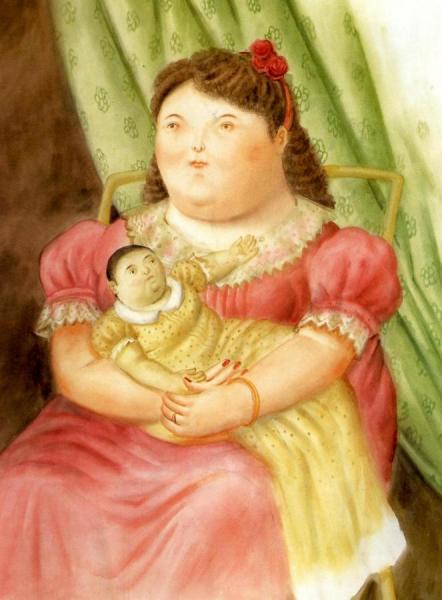 Mother And Child by Fernando Botero