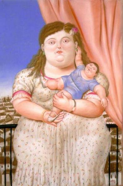 Mother And Son by Fernando Botero