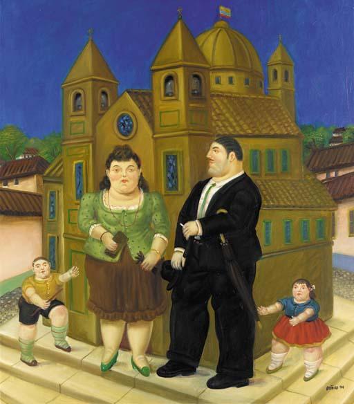 Opposite The Cathedral by Fernando Botero
